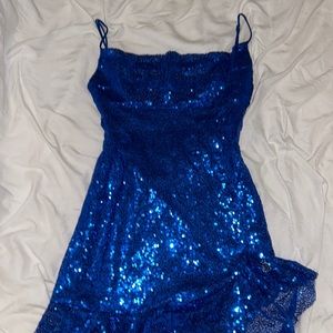 Lucy In the Sky Blue Sequin Dress Size XS
